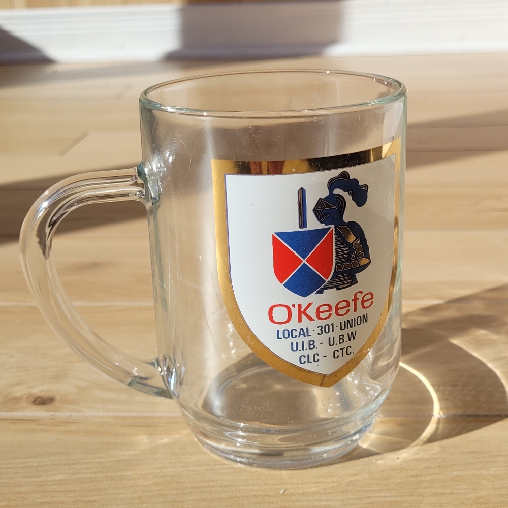 Vintage O'keefe Biere Ale Clear Drinking Glasses cup (12 oz) Premium Quality